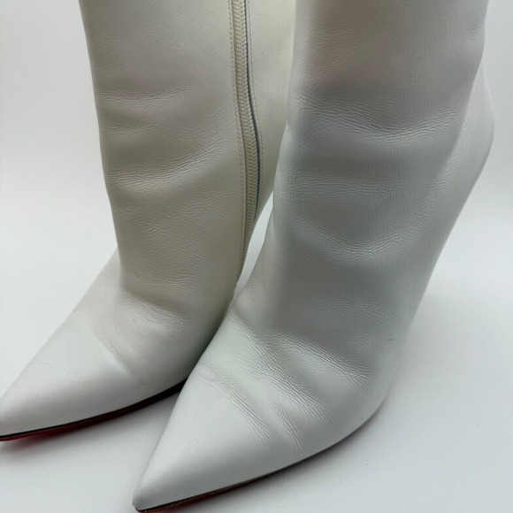 CHRISTIAN LOUBOUTIN SO KATE BOOTY 100 WHITE CALF LEATHER SIZE 41 - Picture 3 of 12